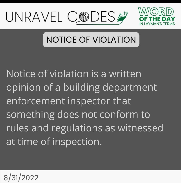 notice of violation